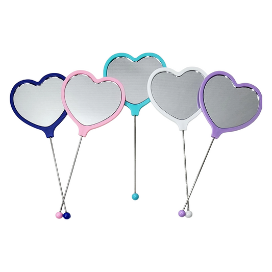 Beaded Heart Shaped Mirror Blanks