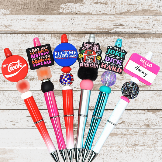 Funny, Sarcastic, Adult Humor Beaded Pens 2V