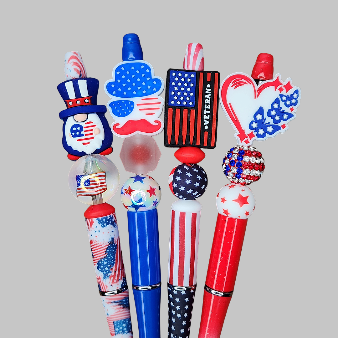 4th of July Beaded Pens