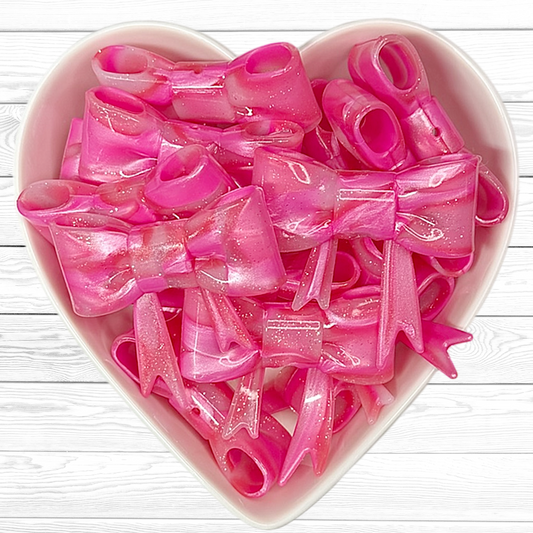 Pretty in Pink Glitter Large Bow Focal