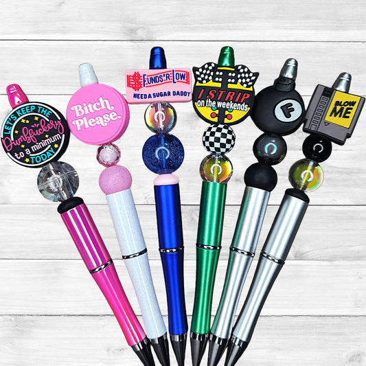 Funny, Sarcastic, Adult Humor Beaded Pens 1M