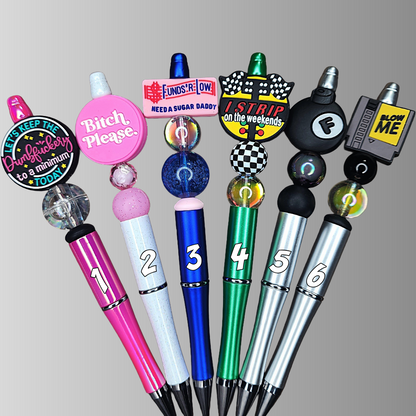 Funny, Sarcastic, Adult Humor Beaded Pens 1M