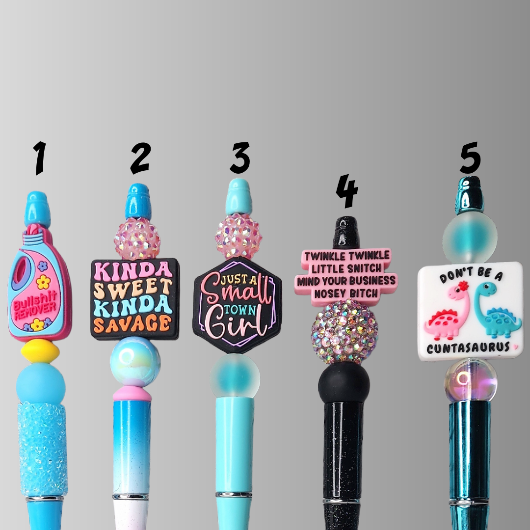 Funny, Sarcastic, Adult Humor Beaded Pens 1T