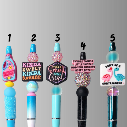 Funny, Sarcastic, Adult Humor Beaded Pens 1T