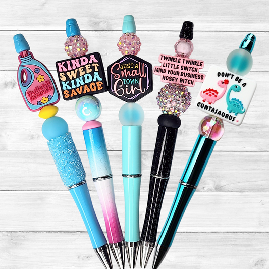Funny, Sarcastic, Adult Humor Beaded Pens 1T