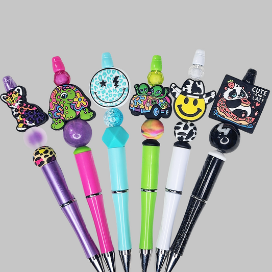 2D Cute Custom Design Beaded Pens