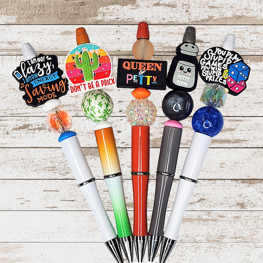 Funny, Sarcastic, Adult Humor Beaded Pens 1L