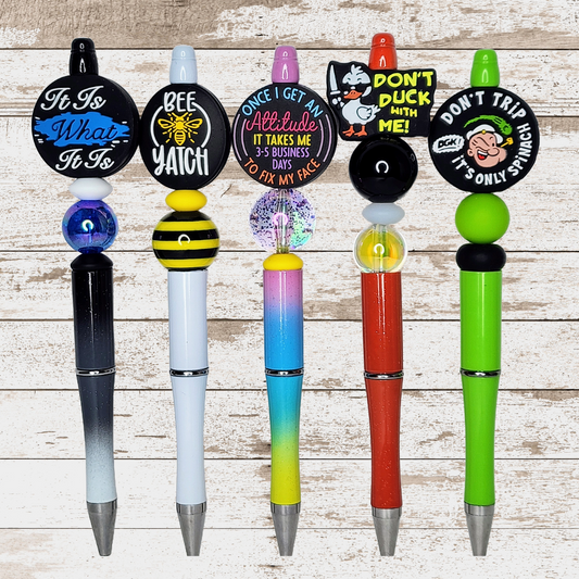 Funny, Sarcastic, Adult Humor Beaded Pens 1O