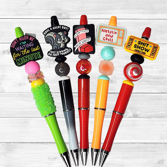 Funny, Sarcastic, Adult Humor Beaded Pens 1H