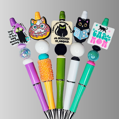 Funny Cat Beaded Pens 2F