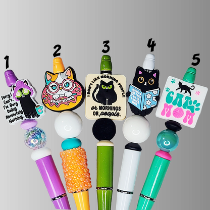 Funny Cat Beaded Pens 2F