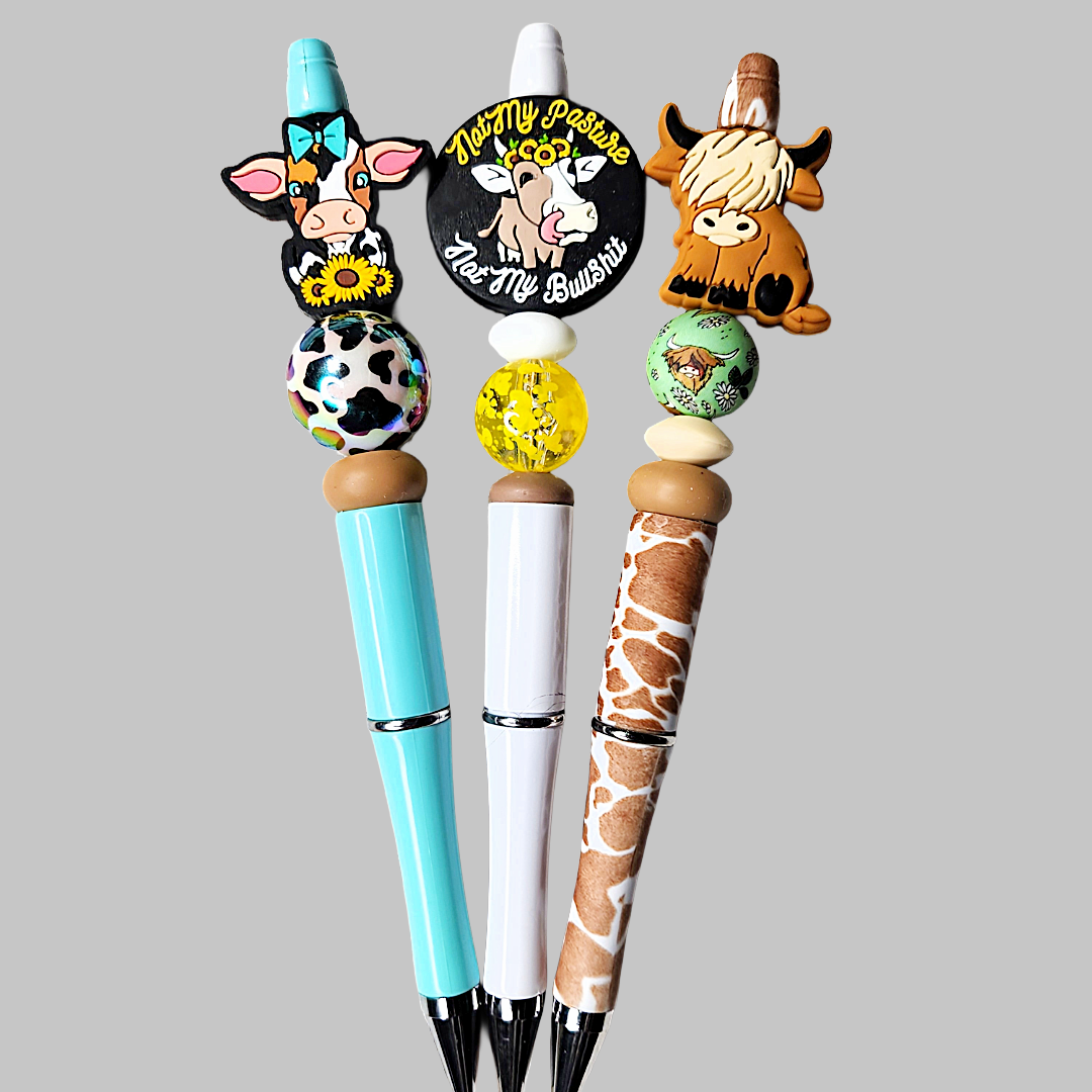 2I Cow Beaded Pens