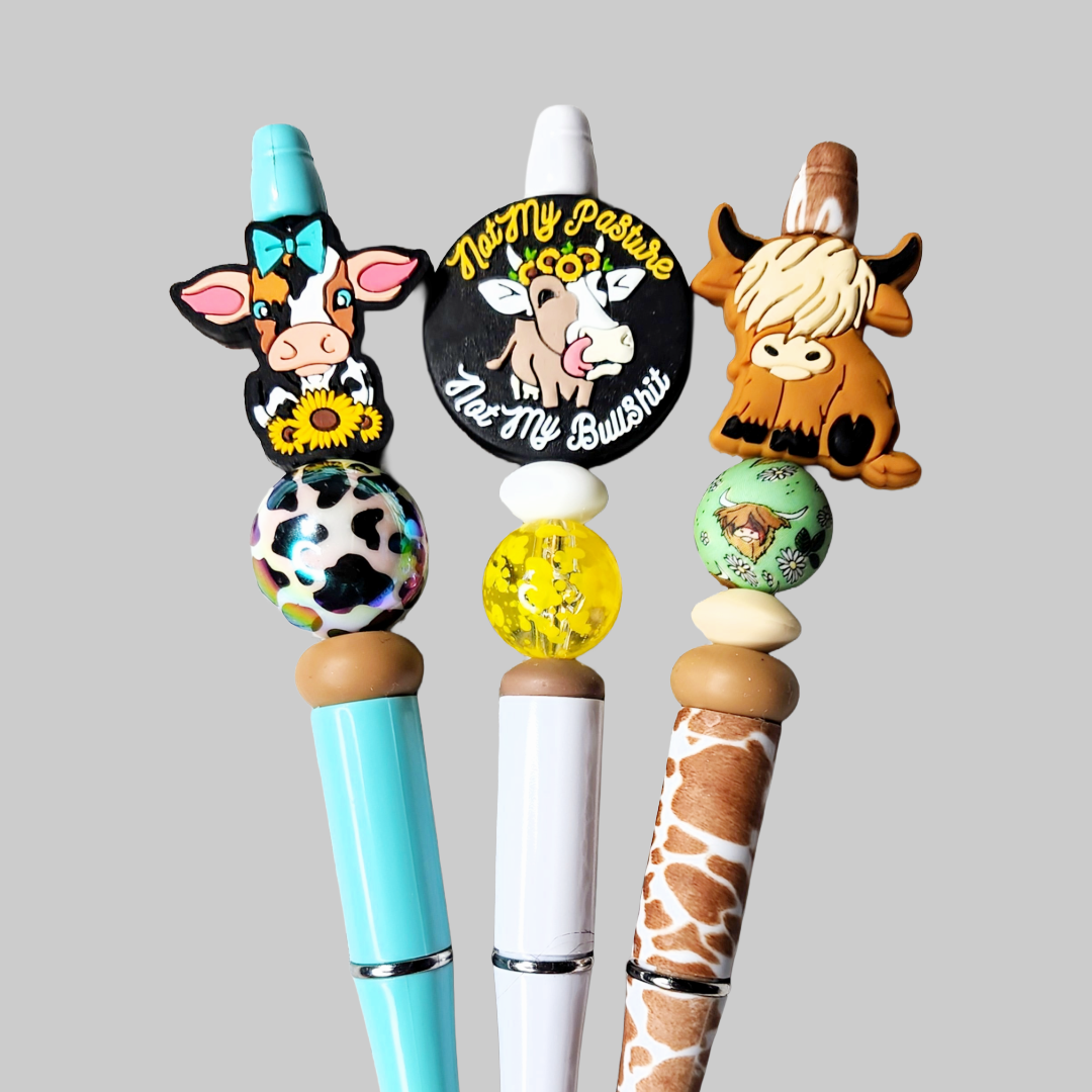 2I Cow Beaded Pens