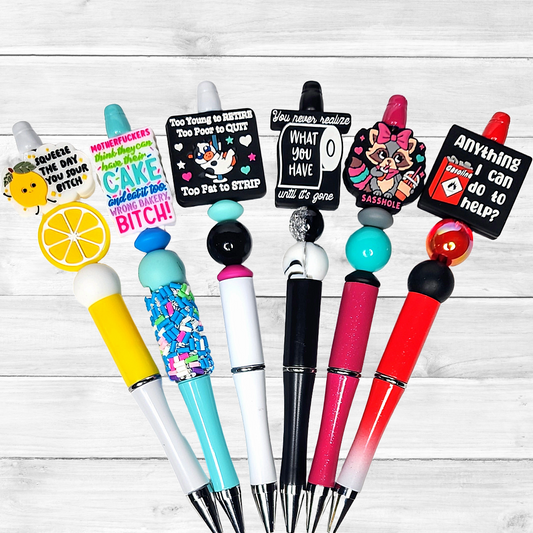 Funny, Sarcastic, Adult Humor Beaded Pens 1S