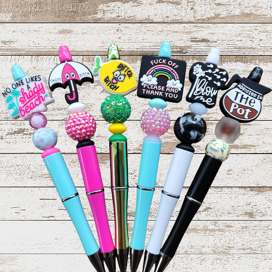 Funny, Sarcastic, Adult Humor Beaded Pens 1Q