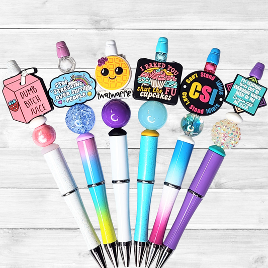 Funny, Sarcastic, Adult Humor Beaded Pens 1J
