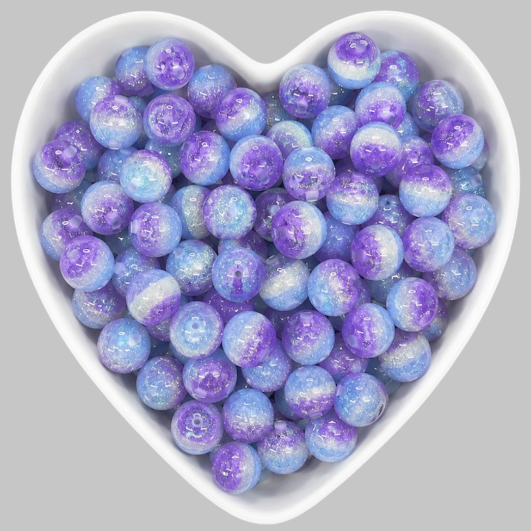 16mm Cloudberry Glow-in-the Dark Beads