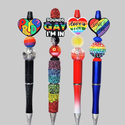 Custom Design Pride Beaded Pens
