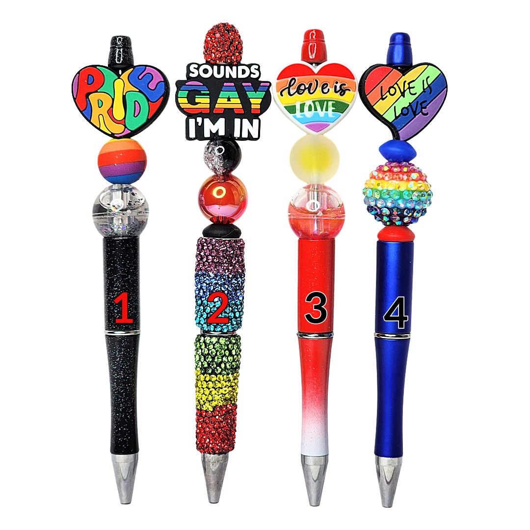Custom Design Pride Beaded Pens
