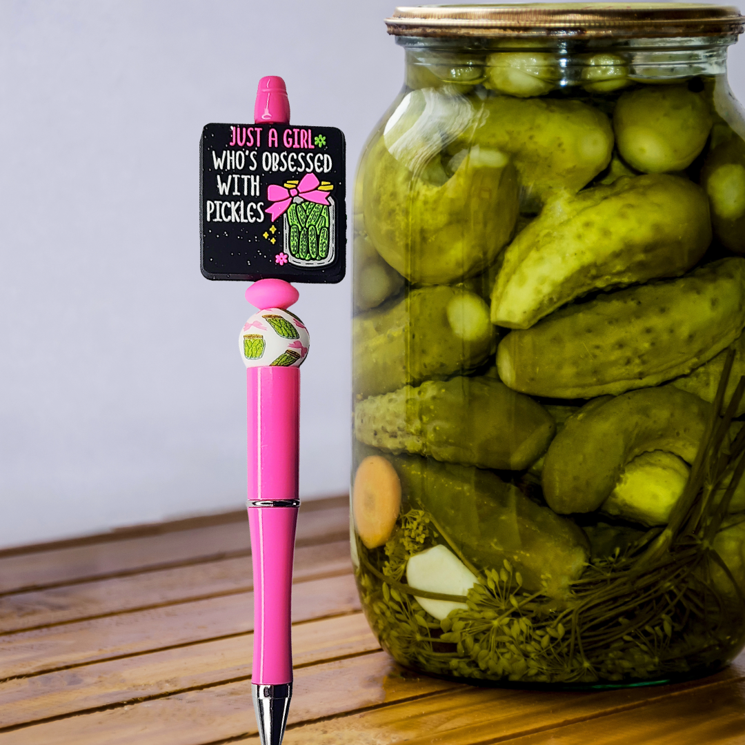 2T Funny Pickle Beaded Pens