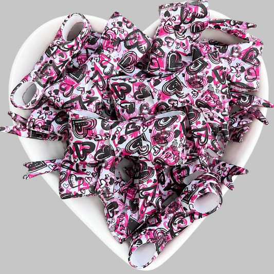 Graffiti Heart Large Bow Focal