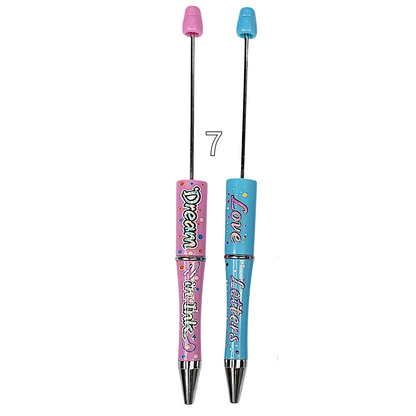 Cute Printed Sayings Beadable Pens