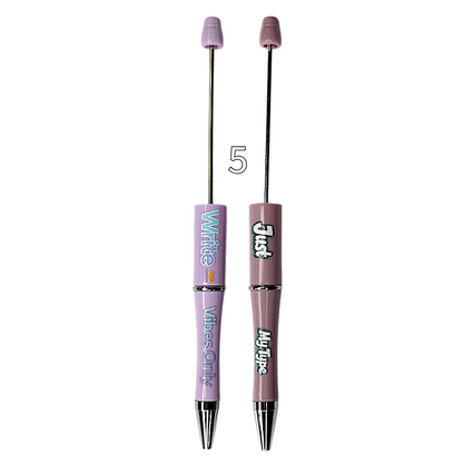 Cute Printed Sayings Beadable Pens