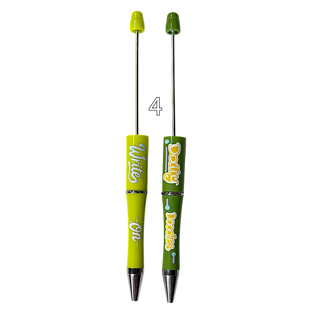 Cute Printed Sayings Beadable Pens