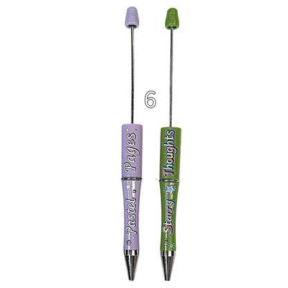 Cute Printed Sayings Beadable Pens