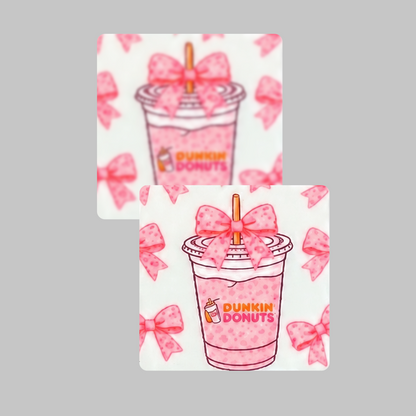 Coffee Drink with Pink Bow