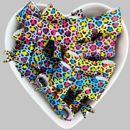 Rainbow Leopard Large Bow Focal