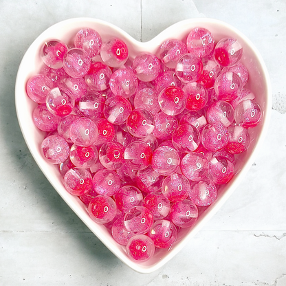 16mm Raspberry Glaze Beads