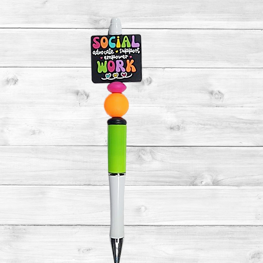 Social Worker Beaded Pen