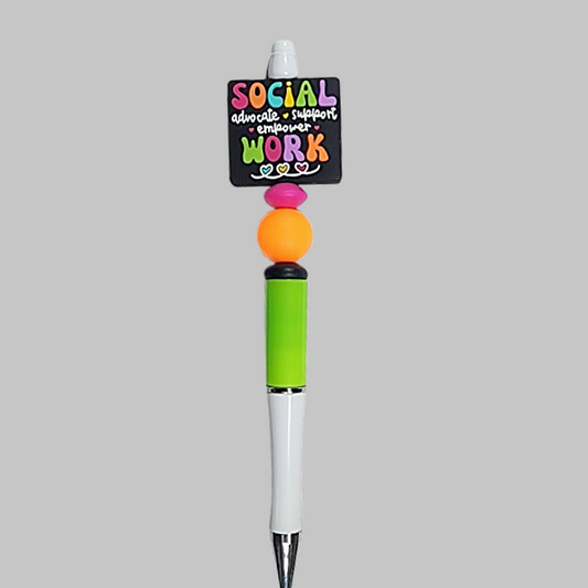 Social Worker Beaded Pen