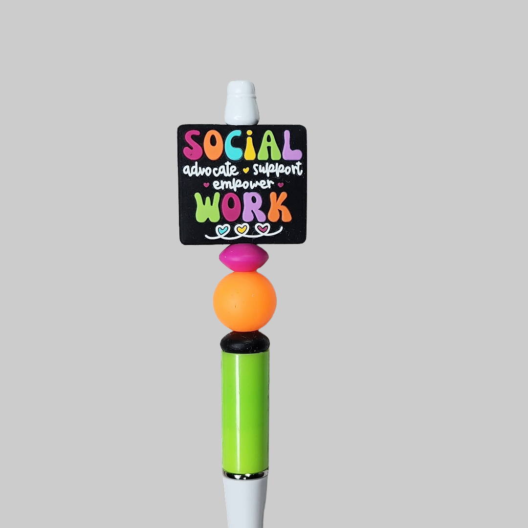 Social Worker Beaded Pen