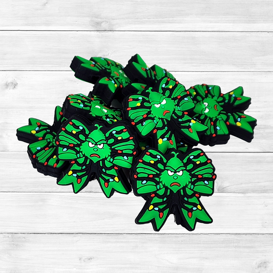 Mean Green Guy Christmas Focal Bead