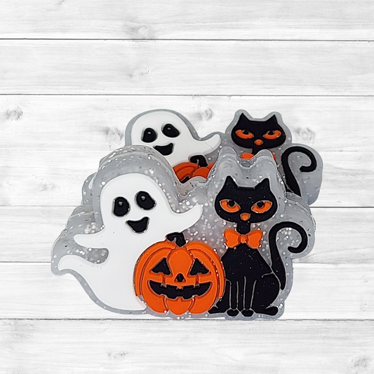 Ghost and Cat Halloween Focal Bead