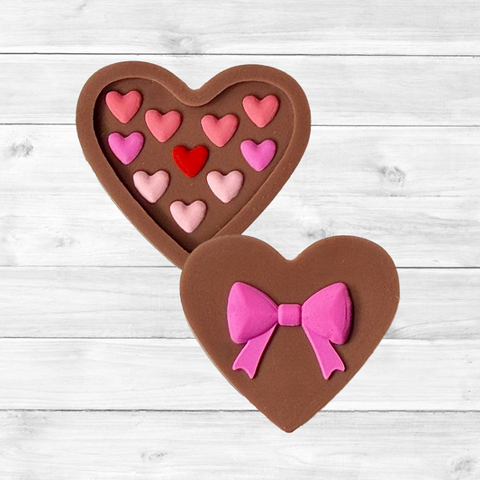 3D Chocolate Heart Box Focal Bead