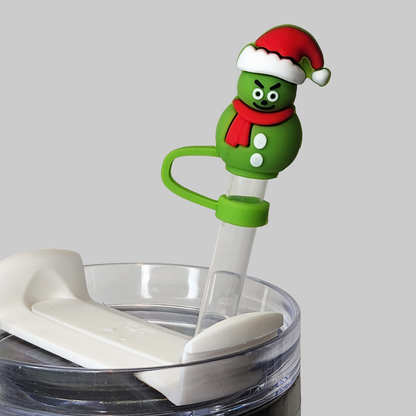 Mean Green Guy Straw Topper