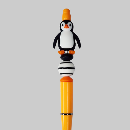 3D Penguin Beaded Pen