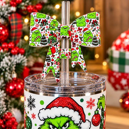 Richard Mean Green Guy Bow Straw Topper