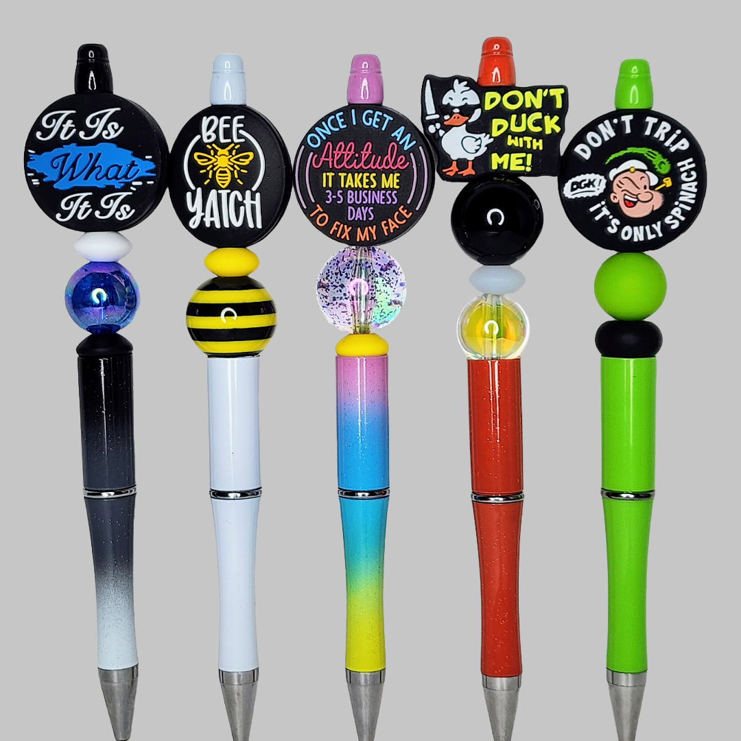 Funny, Sarcastic, Adult Humor Beaded Pens 1O