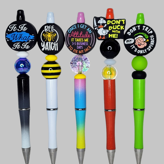 Funny, Sarcastic, Adult Humor Beaded Pens 1O