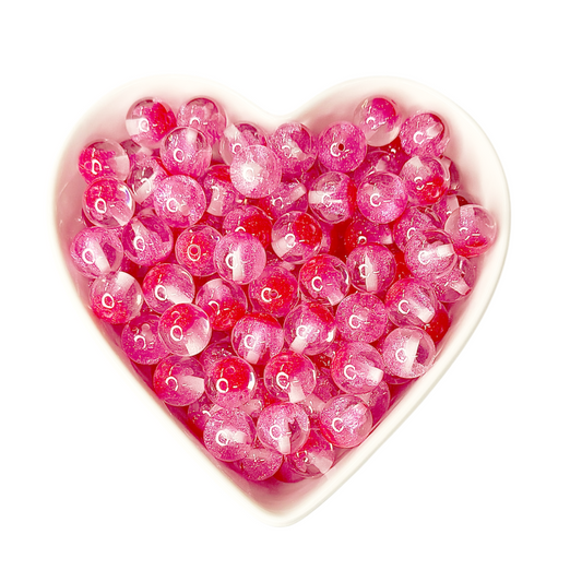 16mm Raspberry Glaze Beads