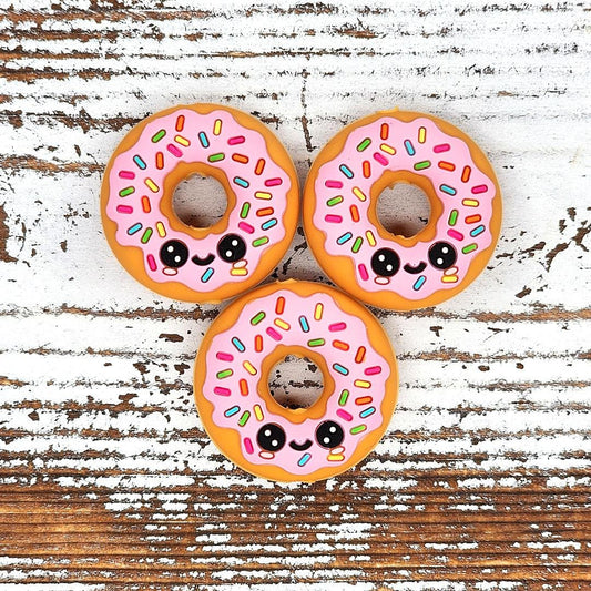 3D Sprinkle Donut Focal Bead