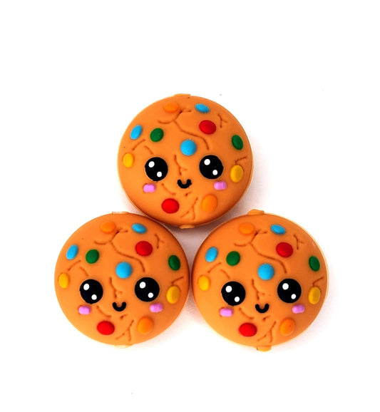 3D Sprinkle Cookie Face Focal Beads