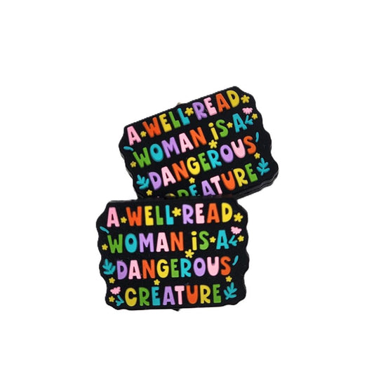 A Well-Read Woman is a Dangerous Creature Focal Bead 148
