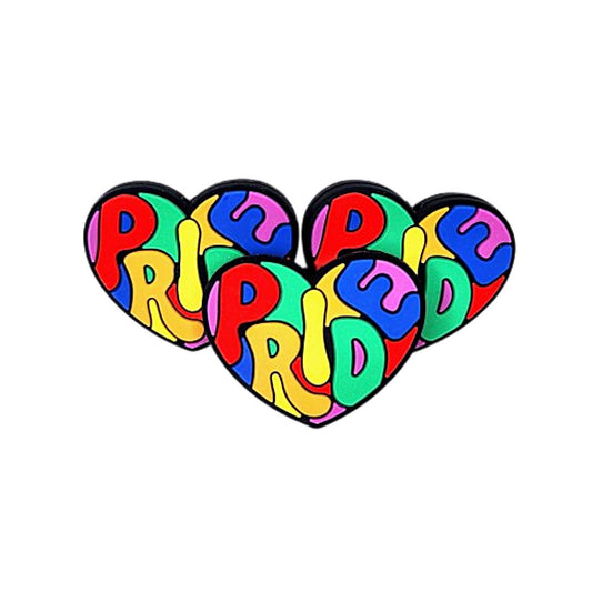 Pride Heart Silicone Focal Bead