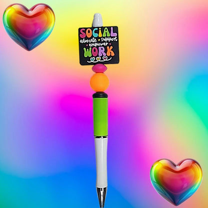 Social Worker Beaded Pen