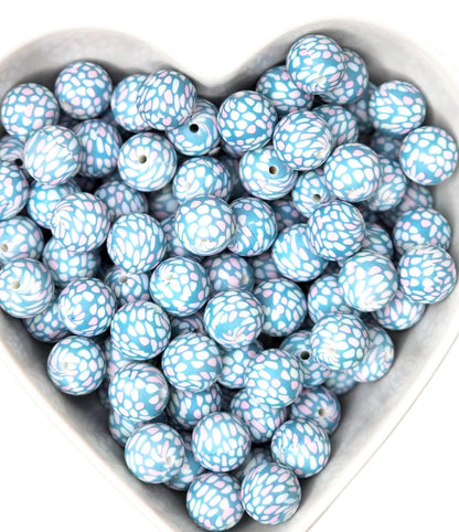 15mm Speckled Silicone Beads